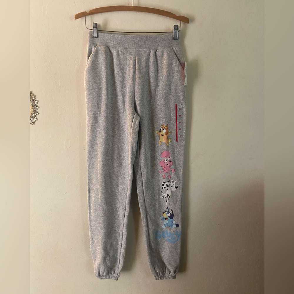 Hybrid Apparel Kids Light Gray Sweatpants with Cartoon Characters